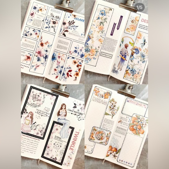 Waterproof PET Tape cute, lovely,Flower, journal sticker, Notebook, hand account - Picture 5 of 6